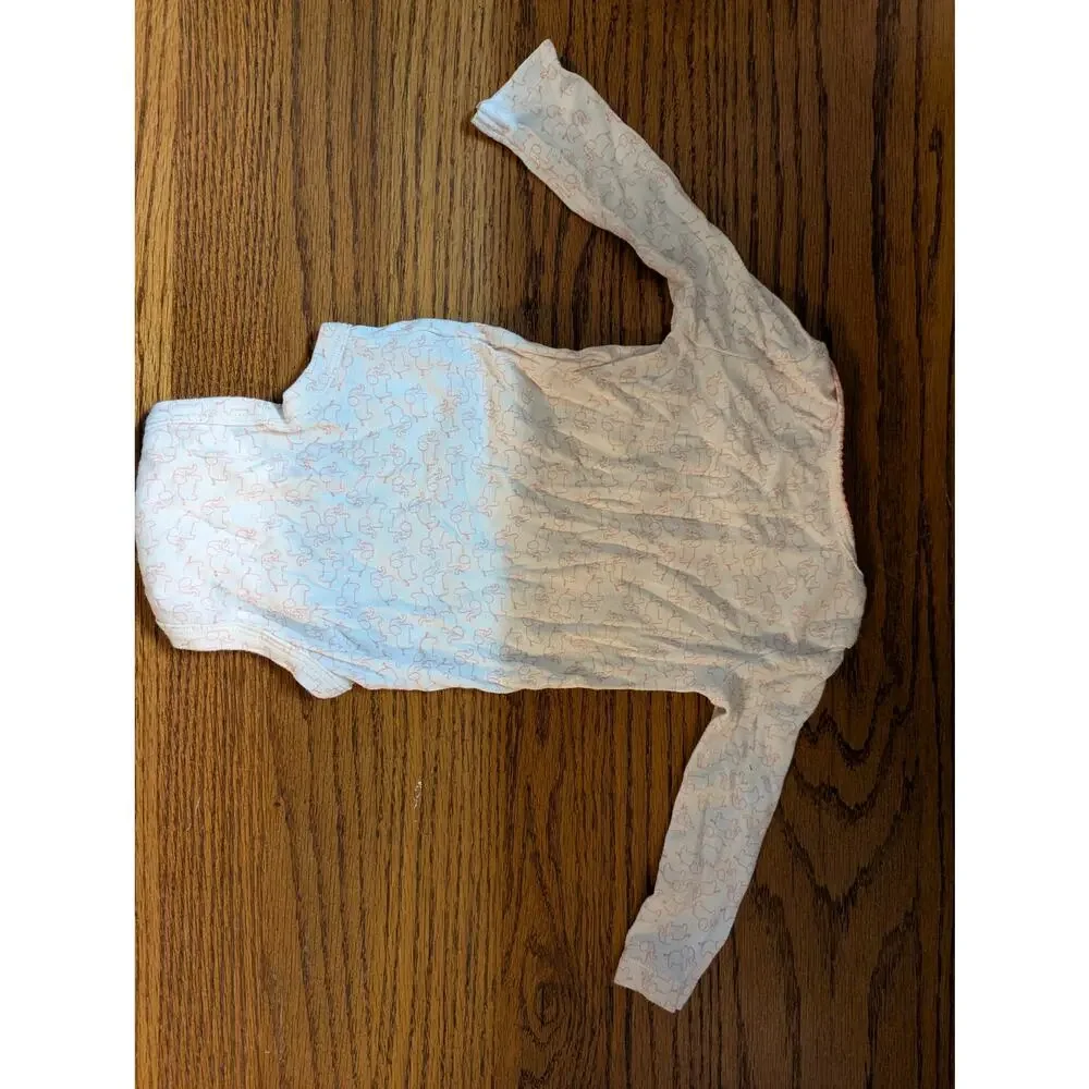 Carter's Baby Girls Pink Elephant Print Long-Sleeve Bodysuit 9M